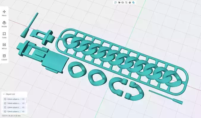 FULL LOCK BOX 12mm Wide SOLID CUBAN Link Chain