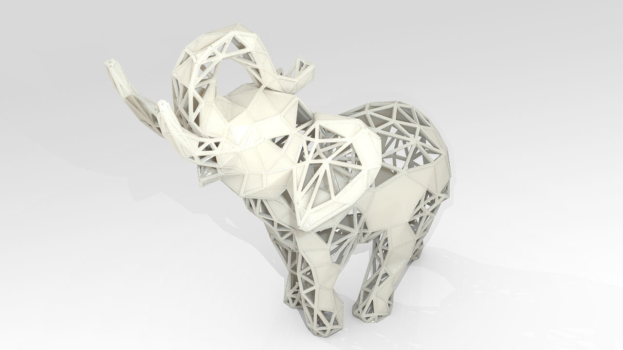 Elephant Lattice STL 3D print model_6