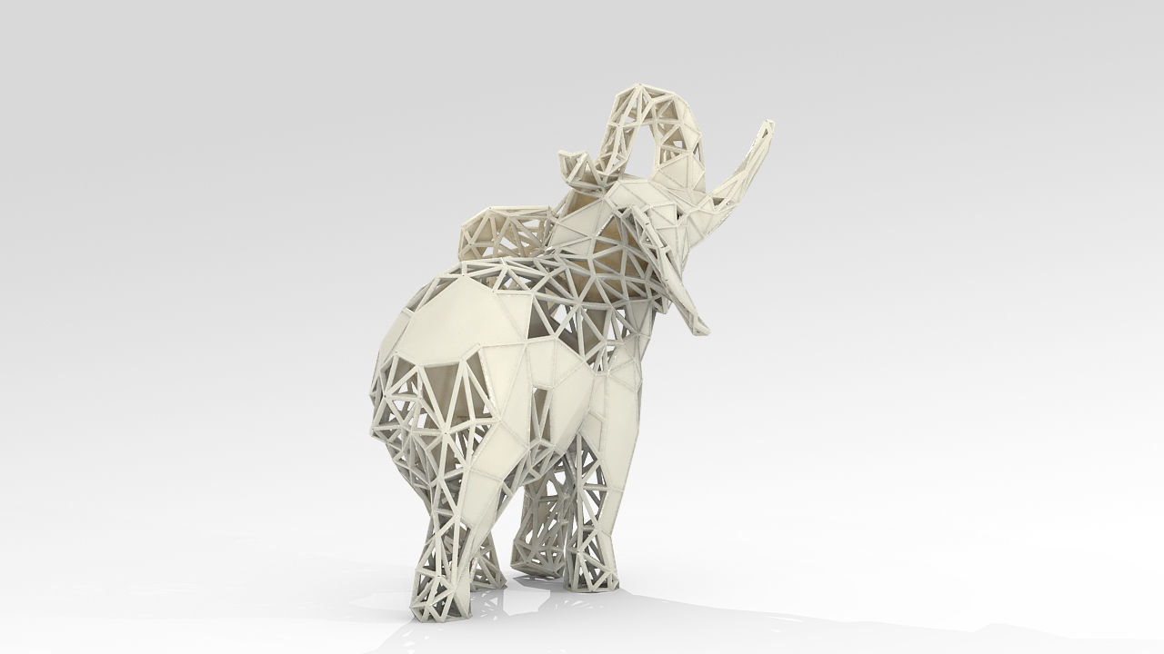 Elephant Lattice STL 3D print model_8