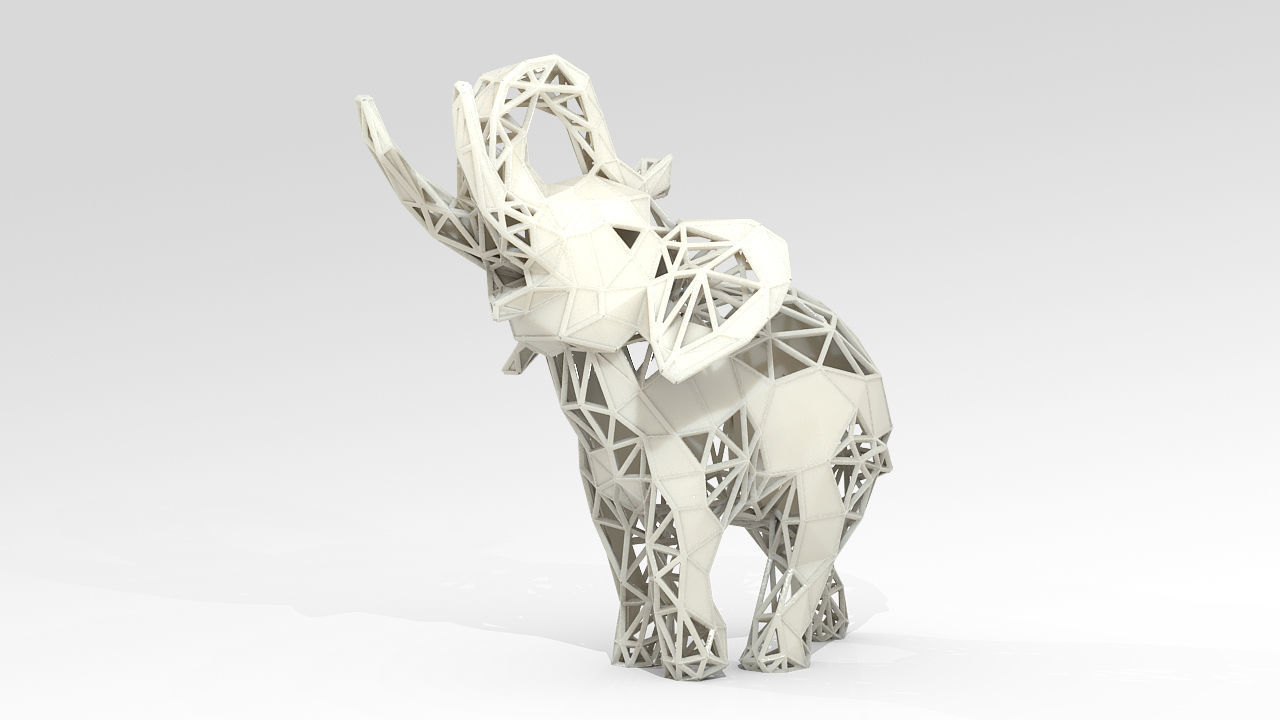 Elephant Lattice STL 3D print model_3