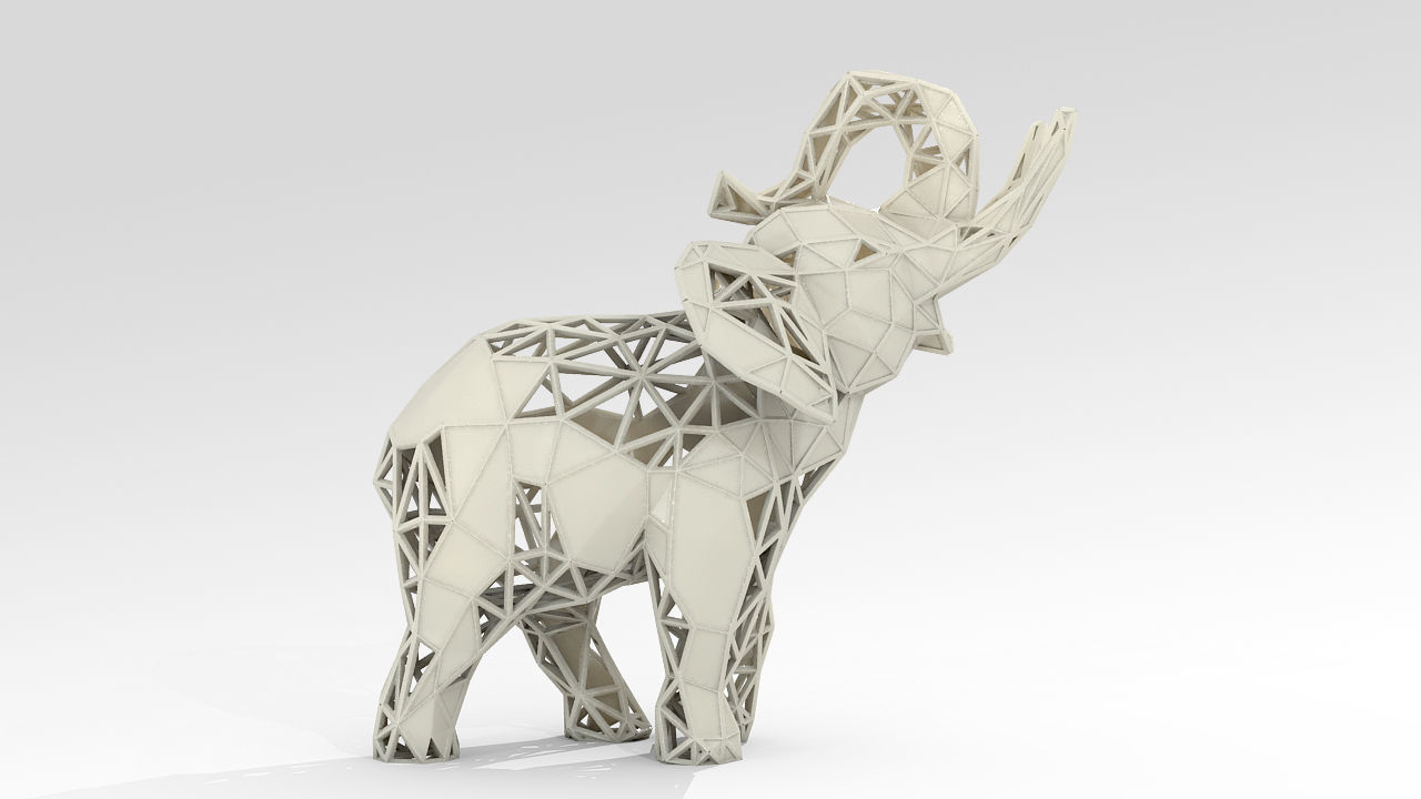 Elephant Lattice STL 3D print model_1