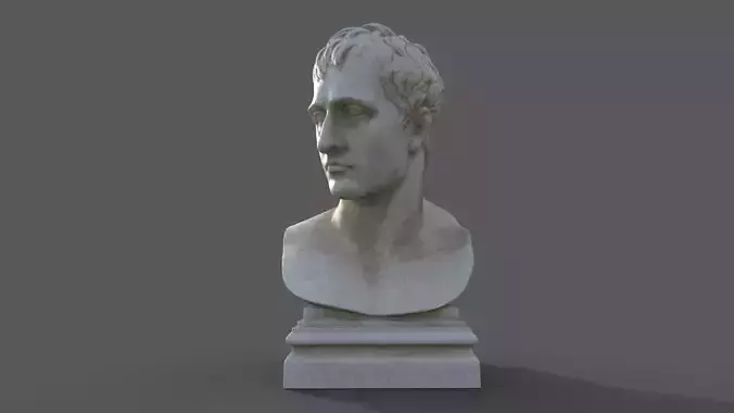 Napoleon statue sculpture hi poly