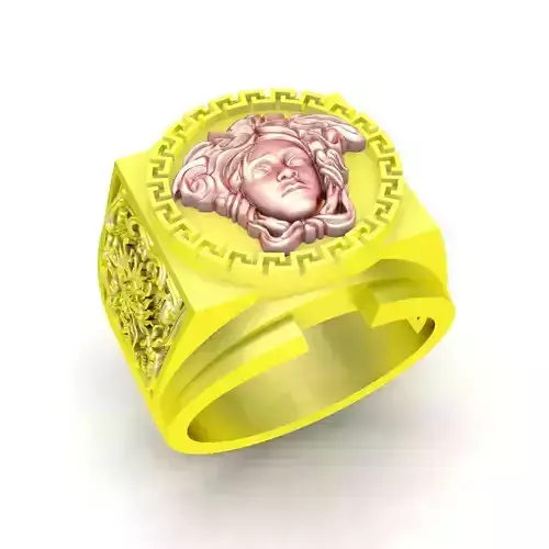 Medusa and Dragon Luxury Men Ring Design 93a