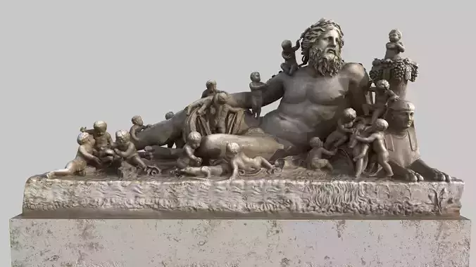 nile sculpture statue hi poly