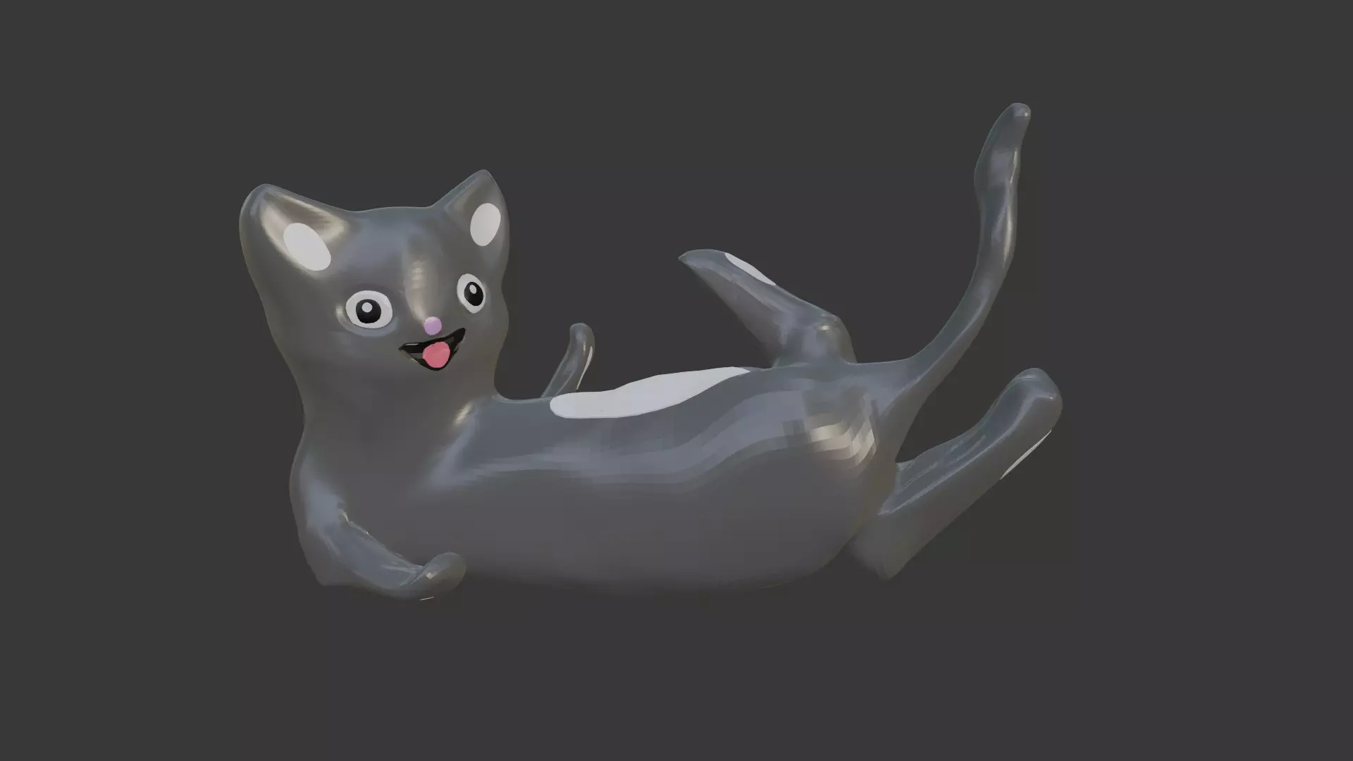 Cat Lying Down - 3D Printable Decor Figurine 3D print model