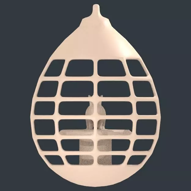 easter egg key ring 3D print model_0