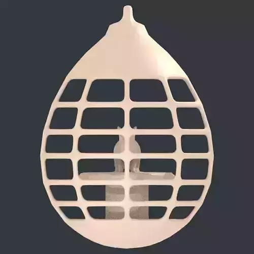 easter egg key ring 3D print model