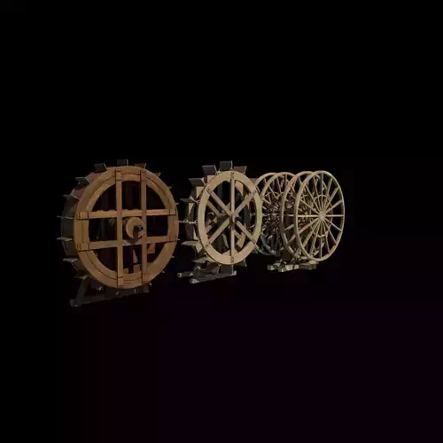 Watermill wheel set 