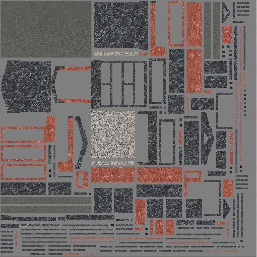 Crypt 2 Low Poly Game Ready gravestone with door Low-poly 3D model_8