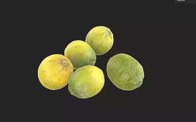 Lemon Set 01 Low-poly 3D model 2