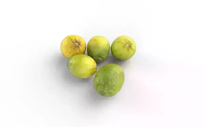 Lemon Set 01 Low-poly 3D model 4