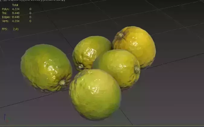 Lemon Set 01 Low-poly 3D model 3