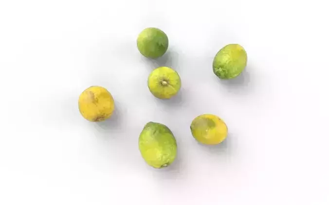Lemon Set 02 Low-poly 3D model 6