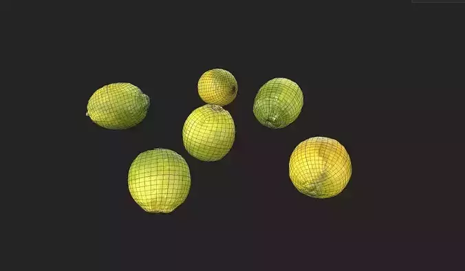 Lemon Set 02 Low-poly 3D model 2