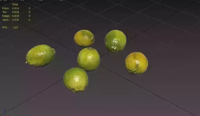 Lemon Set 02 Low-poly 3D model 3