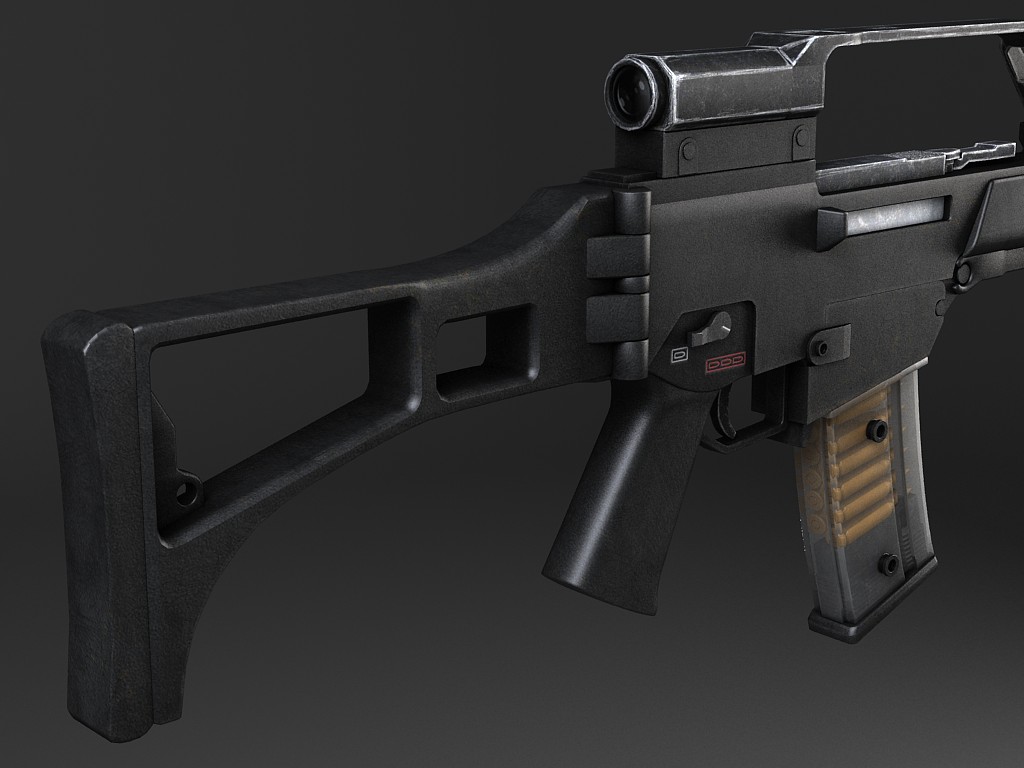 Heckler Koch G36 assault rifle 3D model_7