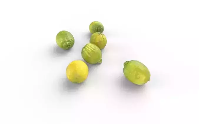 Lemon Set 04 Low-poly 3D model 5
