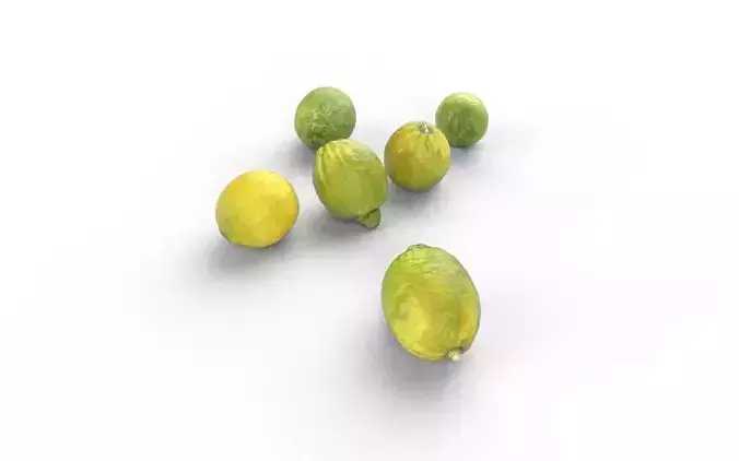 Lemon Set 04 Low-poly 3D model 6