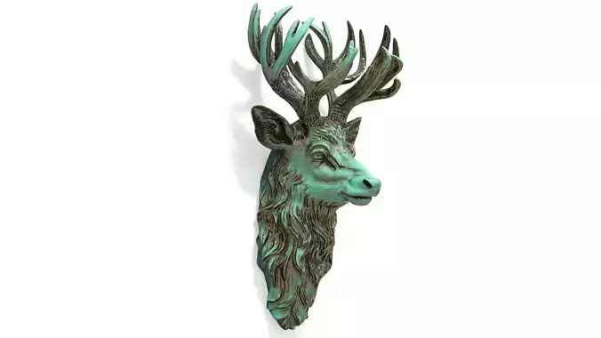 Bust of a Deer Low-poly 3D model