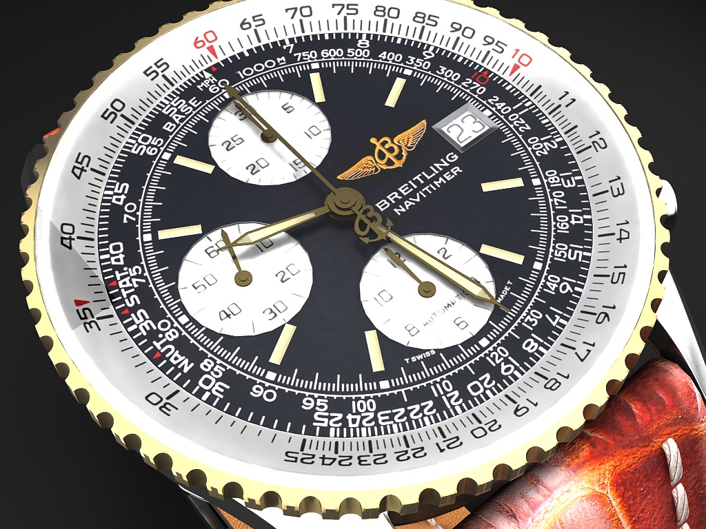 Breitling Old Navitimer II 3D model_13