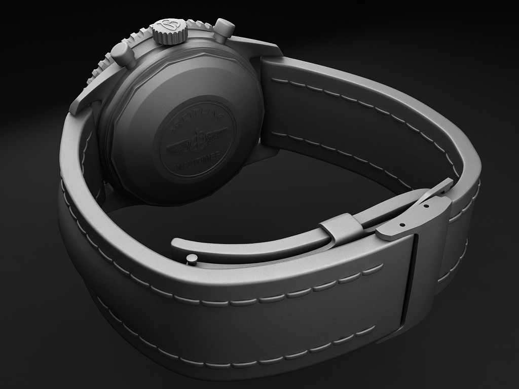 Breitling Old Navitimer II 3D model_11