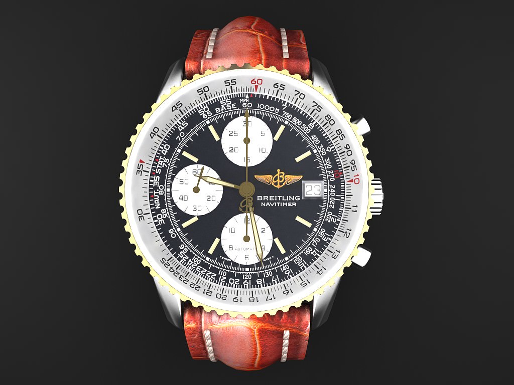 Breitling Old Navitimer II 3D model_8