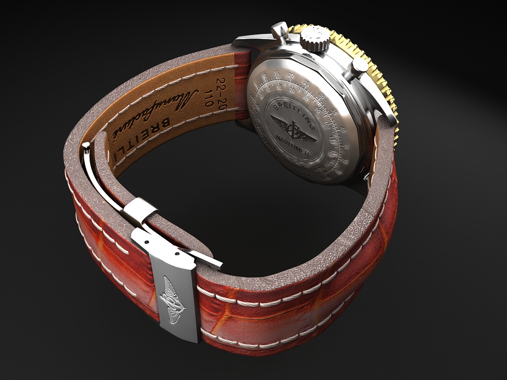 Breitling Old Navitimer II 3D model_14