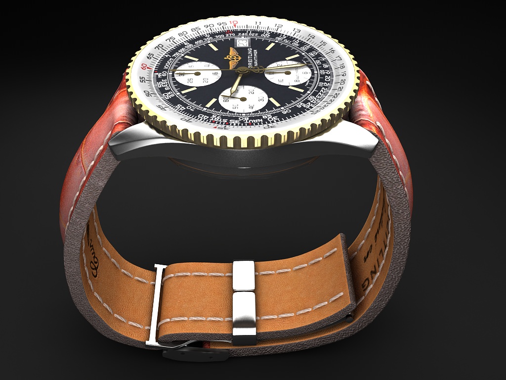 Breitling Old Navitimer II 3D model_2