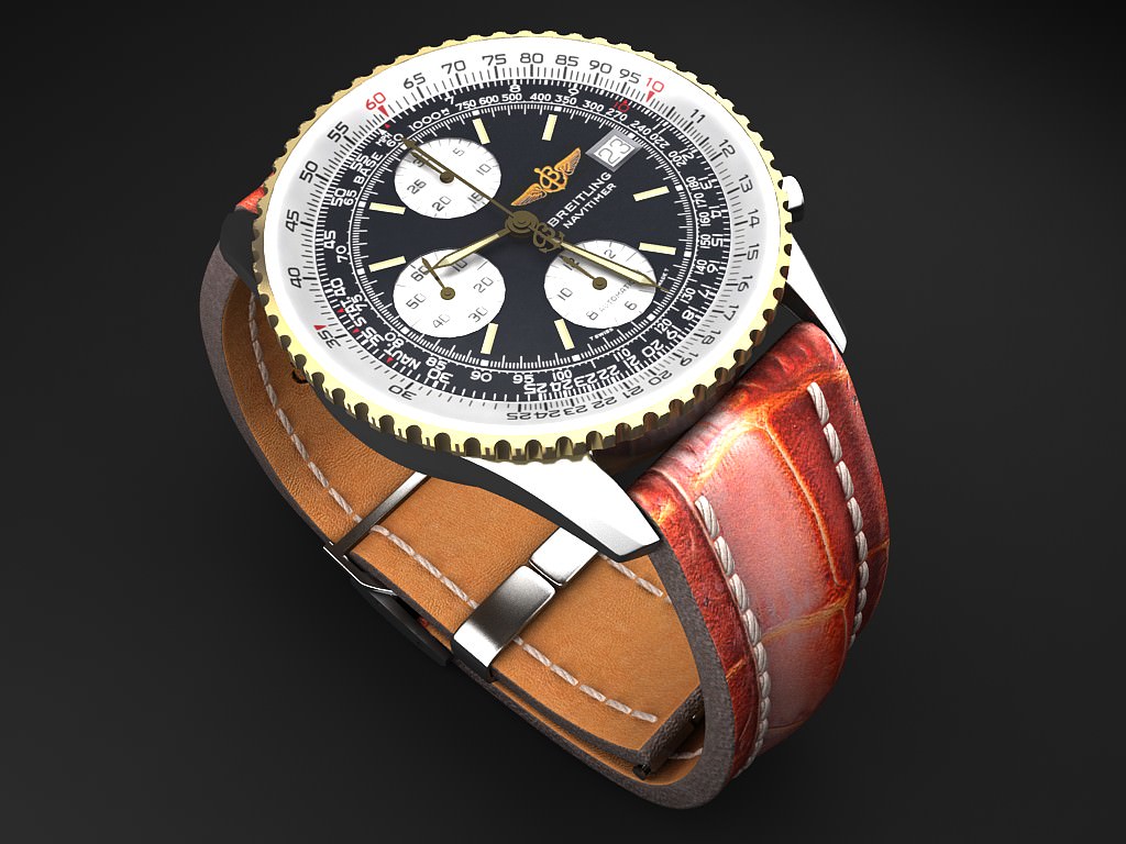Breitling Old Navitimer II 3D model_7