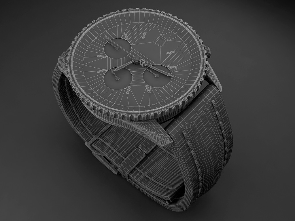 Breitling Old Navitimer II 3D model_4