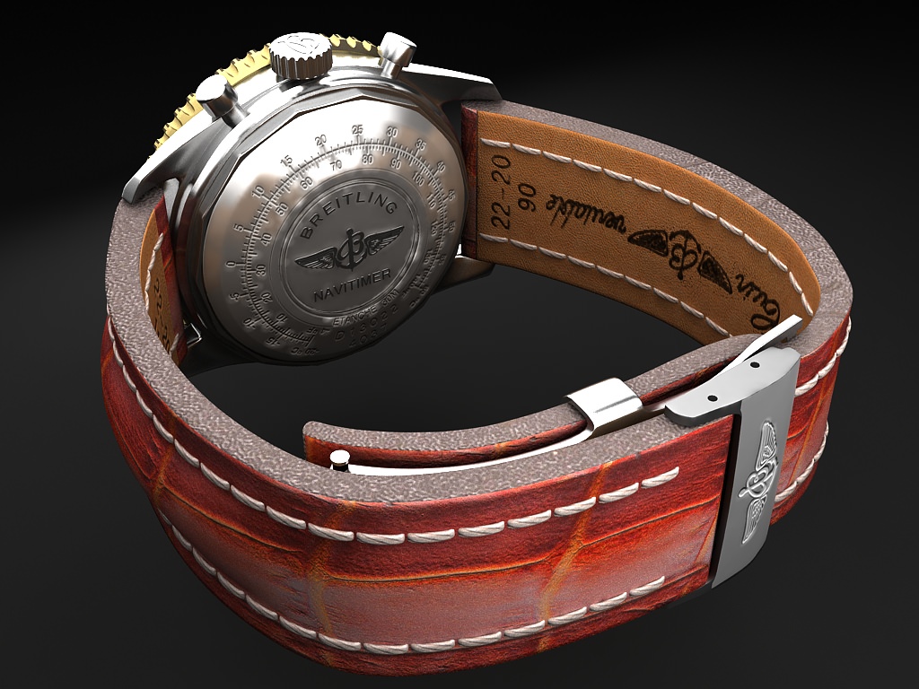 Breitling Old Navitimer II 3D model_12