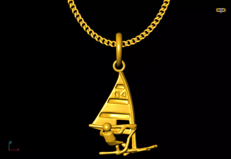 Boat pendant charms - one inch pendant Free 3D print model