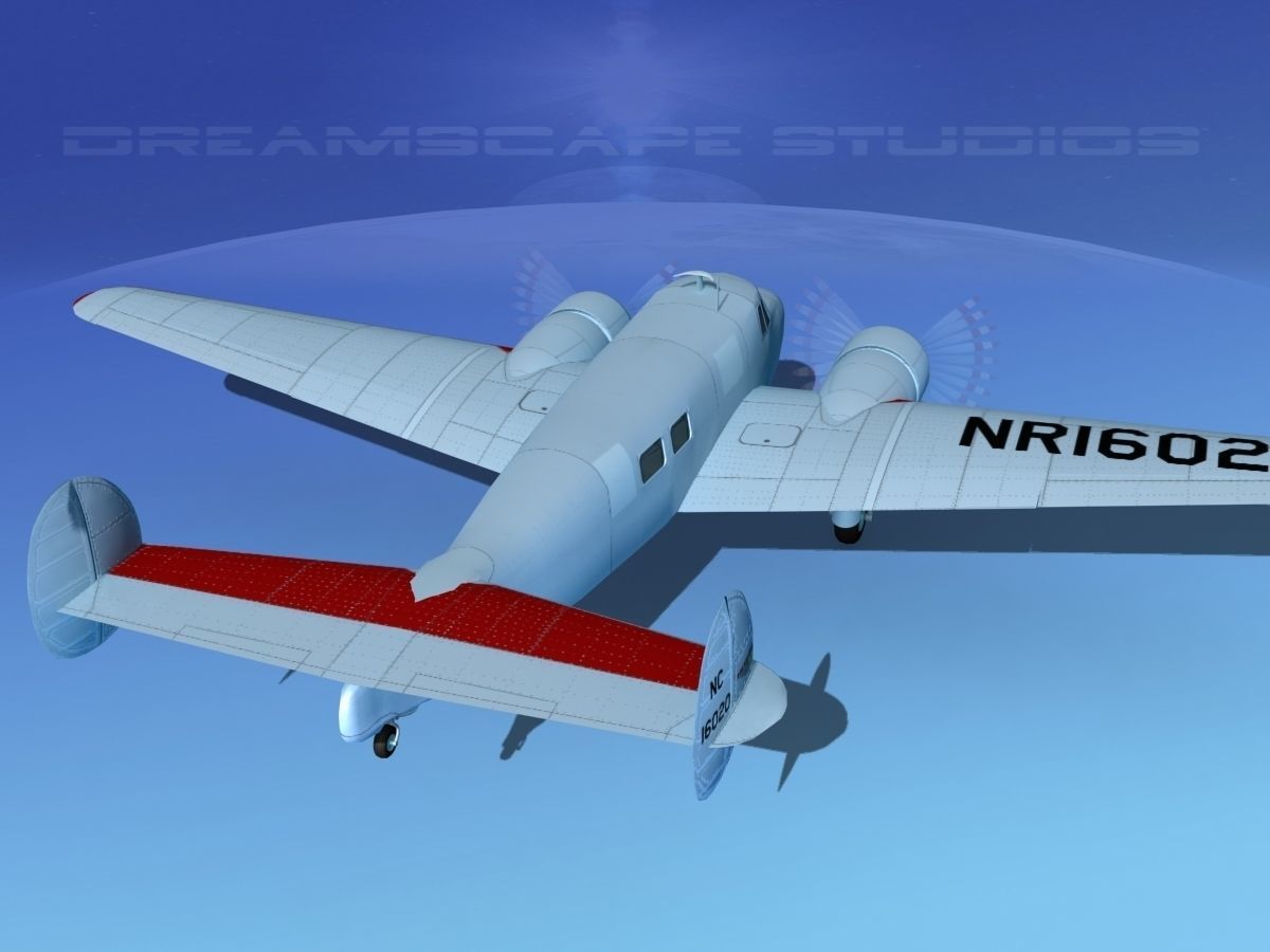 Lockheed L10 Electra Amelia Earhart 3D model_6