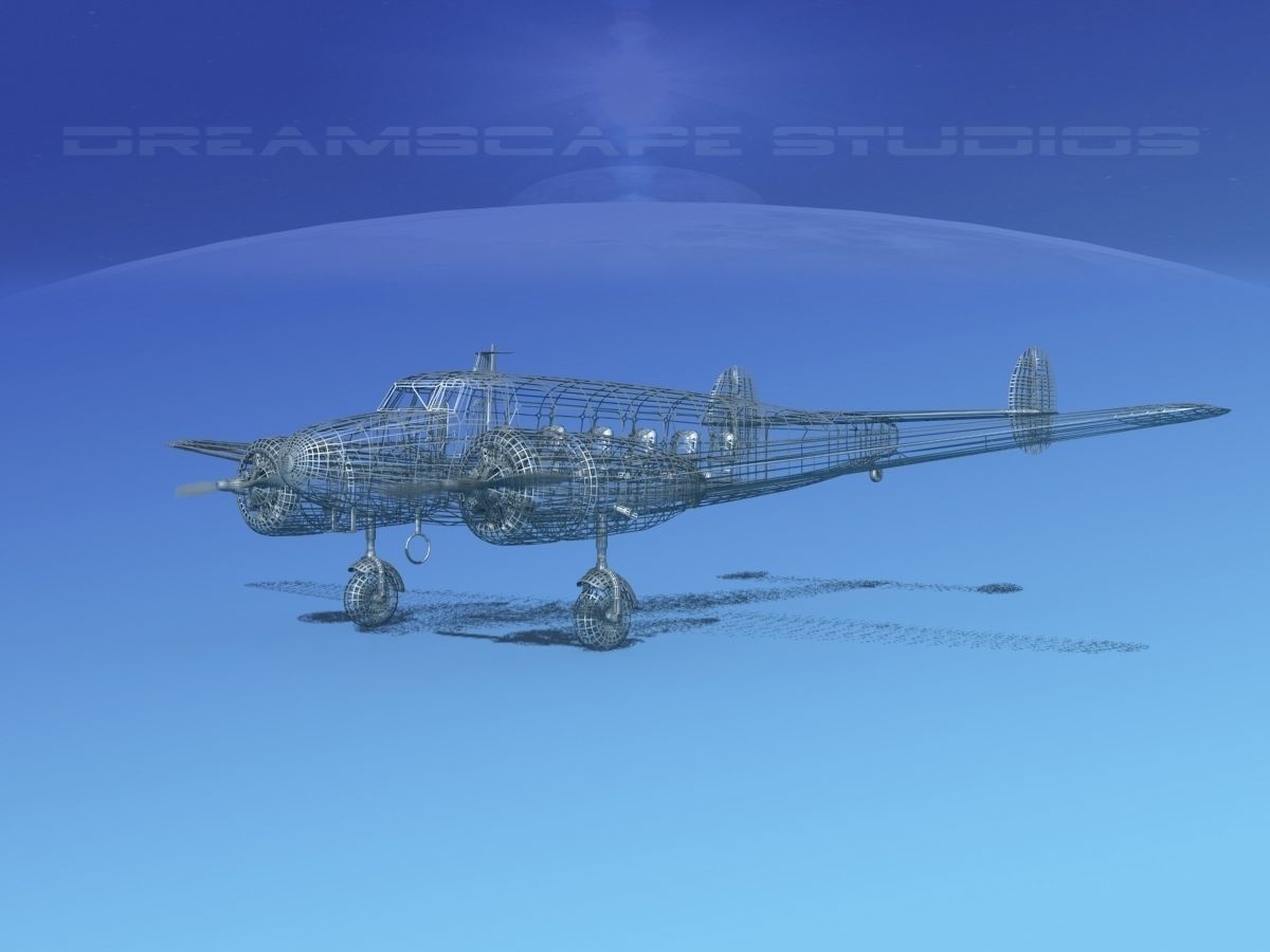 Lockheed L10 Electra Amelia Earhart 3D model_11