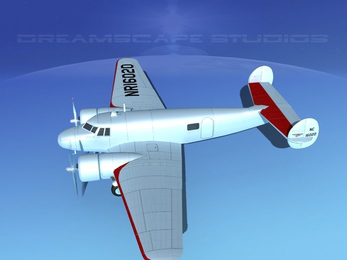 Lockheed L10 Electra Amelia Earhart 3D model_9