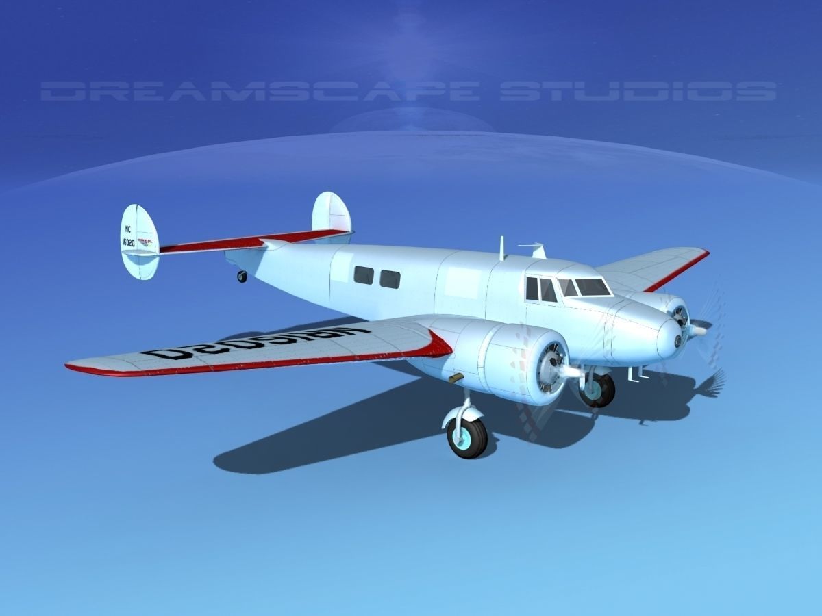 Lockheed L10 Electra Amelia Earhart 3D model_3