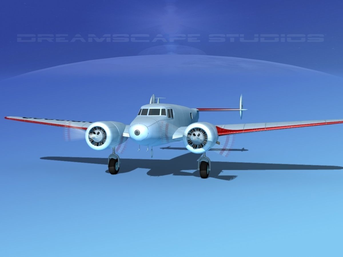 Lockheed L10 Electra Amelia Earhart 3D model_1
