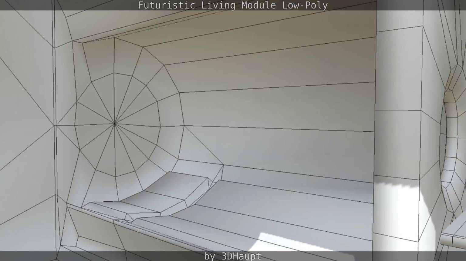 Futuristic Living Module Low Poly Model Low-poly 3D model_40