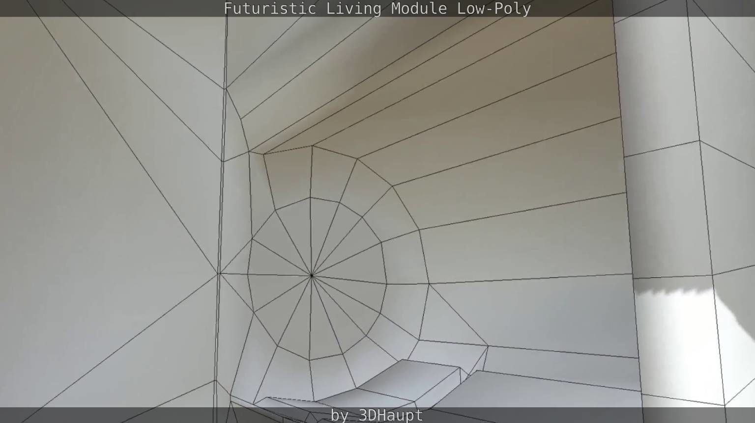 Futuristic Living Module Low Poly Model Low-poly 3D model_38