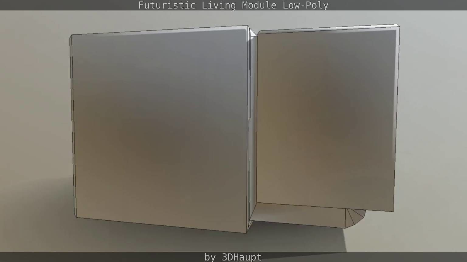 Futuristic Living Module Low Poly Model Low-poly 3D model_20