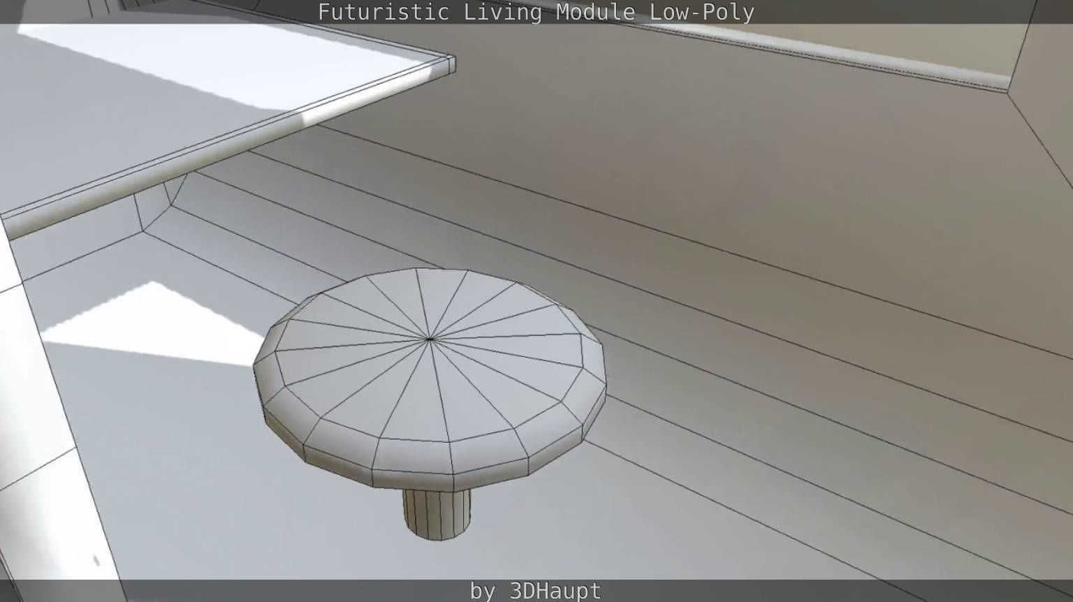 Futuristic Living Module Low Poly Model Low-poly 3D model_46