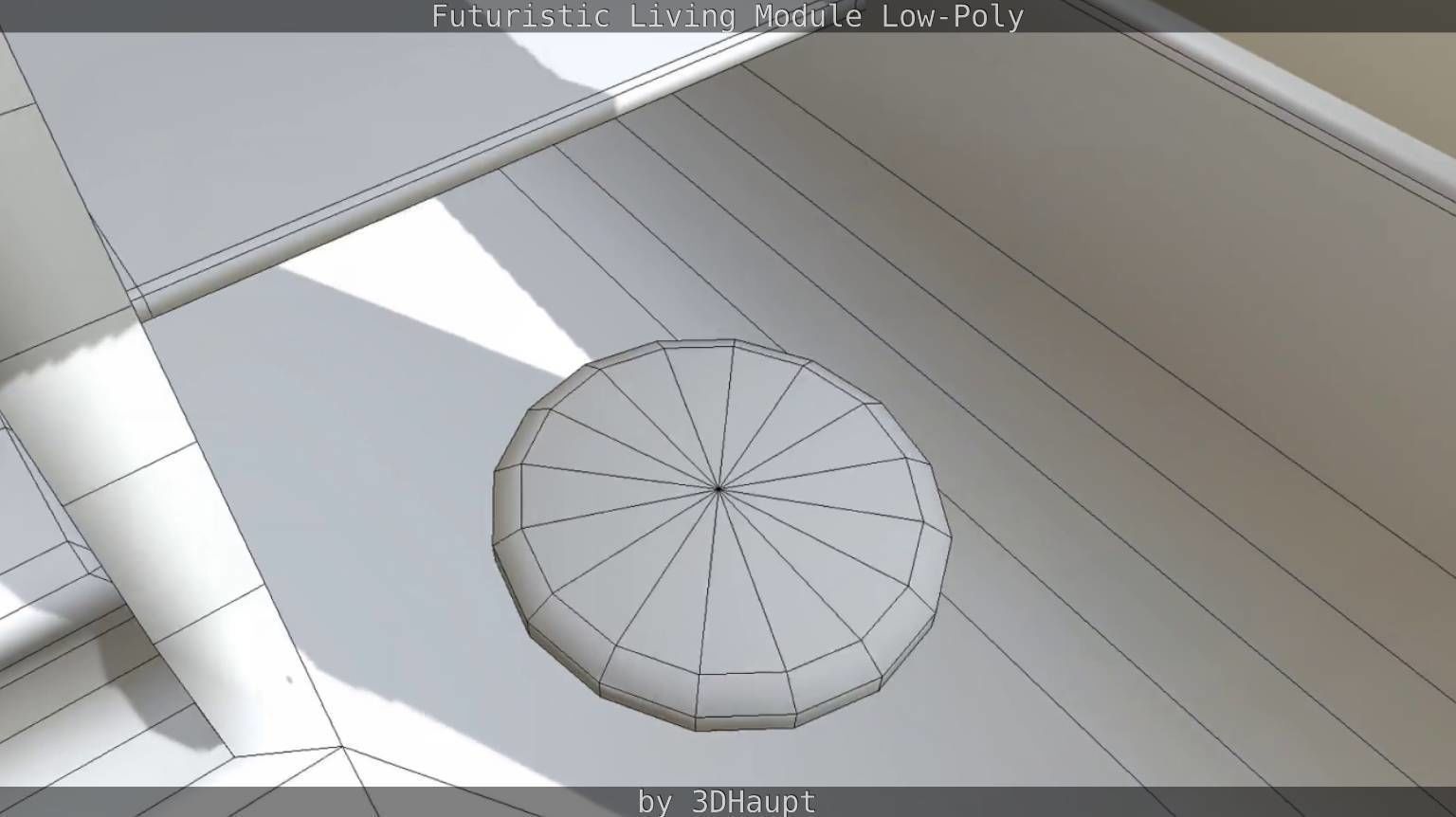 Futuristic Living Module Low Poly Model Low-poly 3D model_45