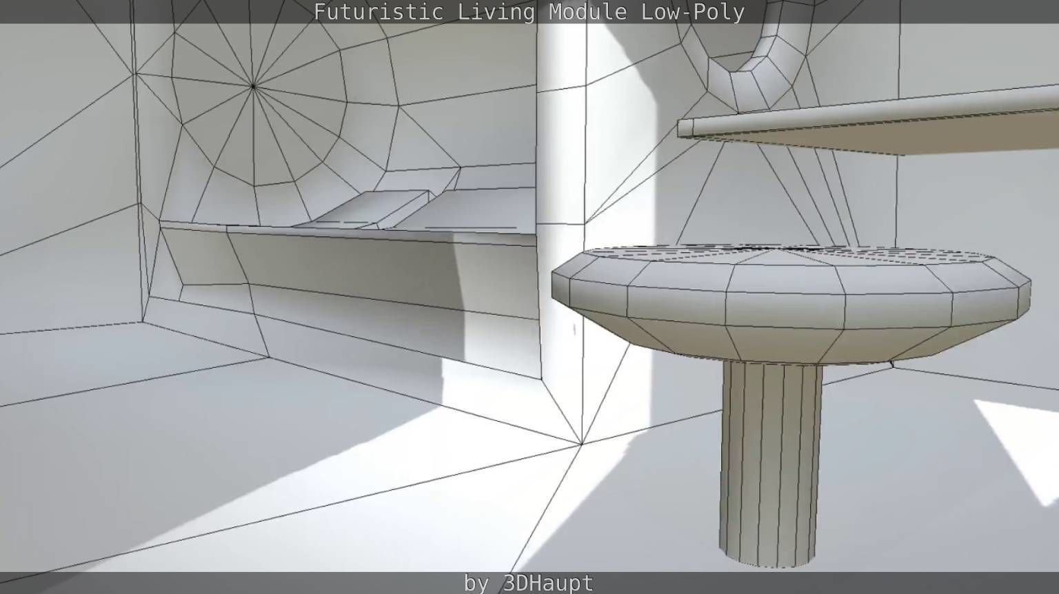 Futuristic Living Module Low Poly Model Low-poly 3D model_52