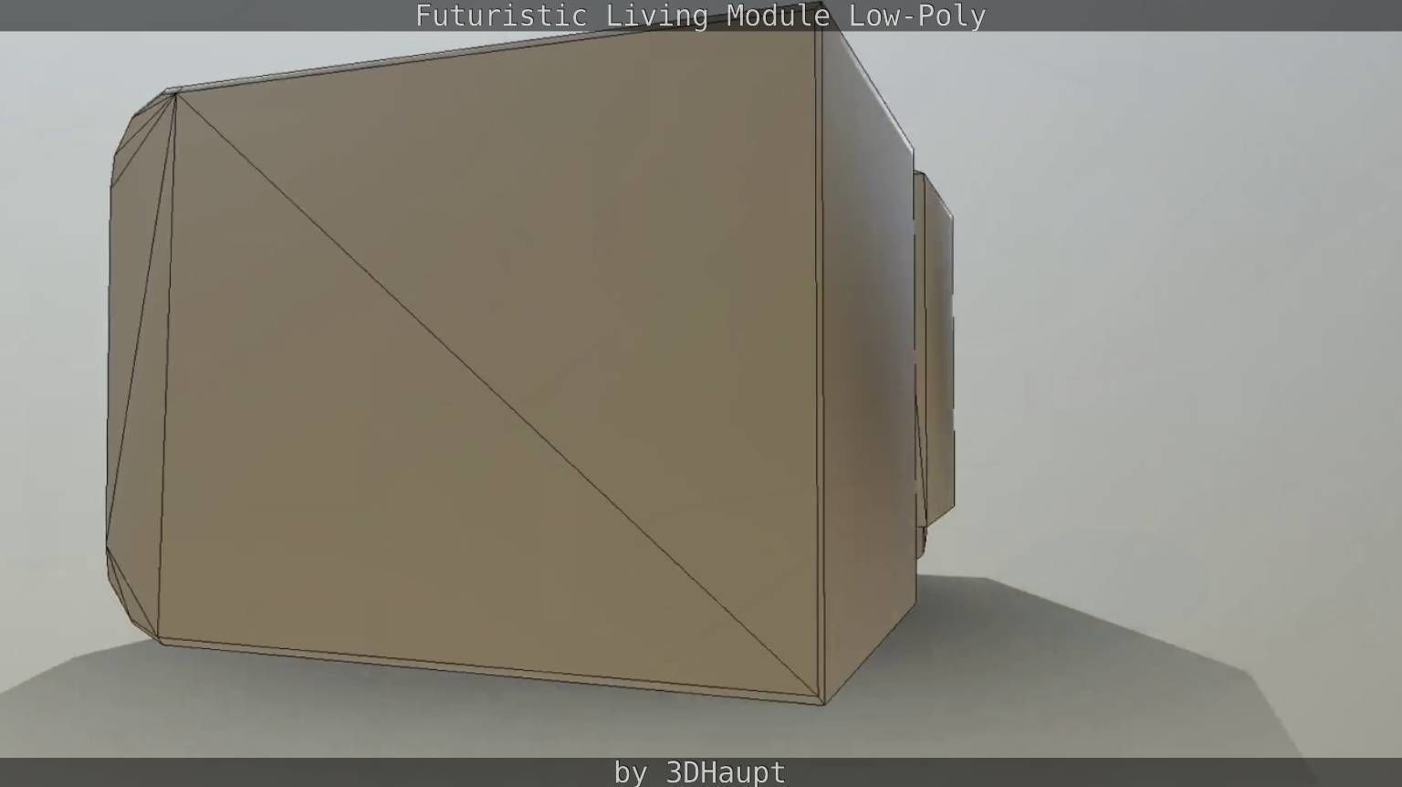 Futuristic Living Module Low Poly Model Low-poly 3D model_18