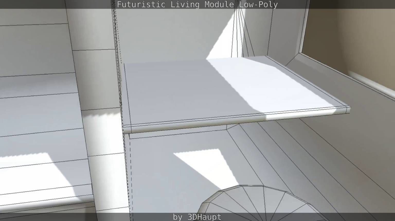 Futuristic Living Module Low Poly Model Low-poly 3D model_43