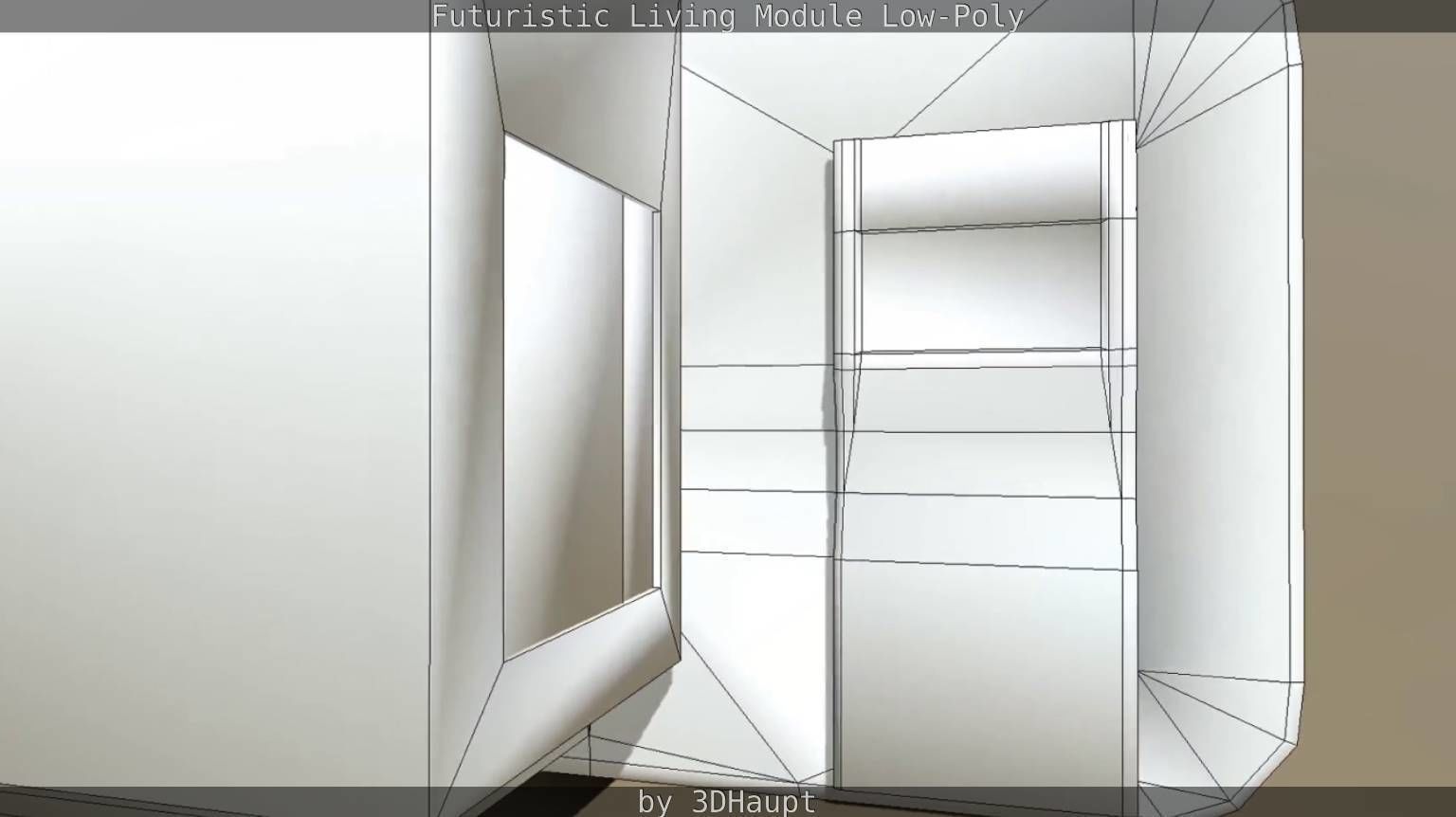 Futuristic Living Module Low Poly Model Low-poly 3D model_28