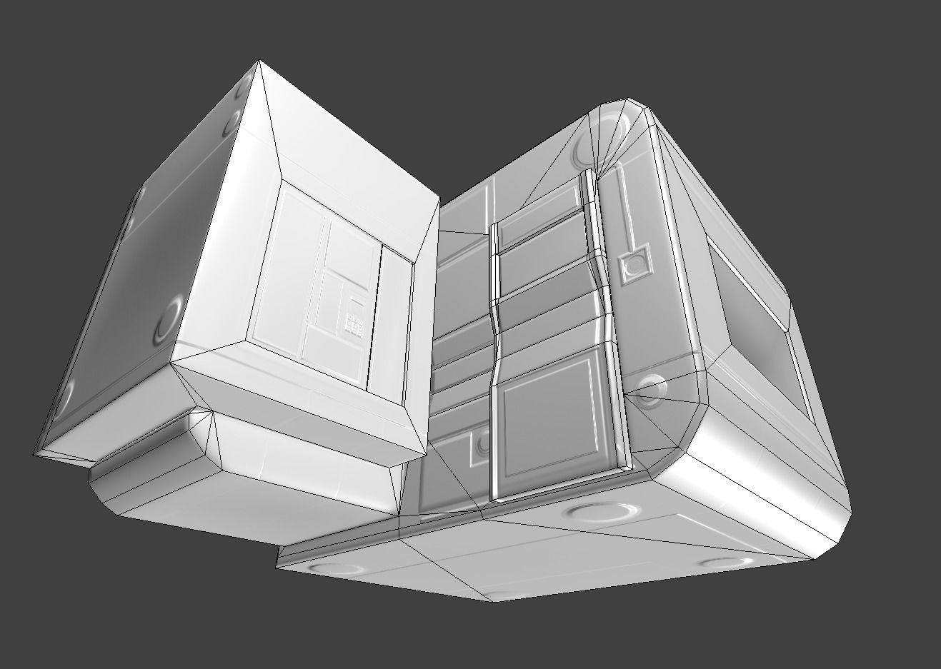Futuristic Living Module Low Poly Model Low-poly 3D model_8