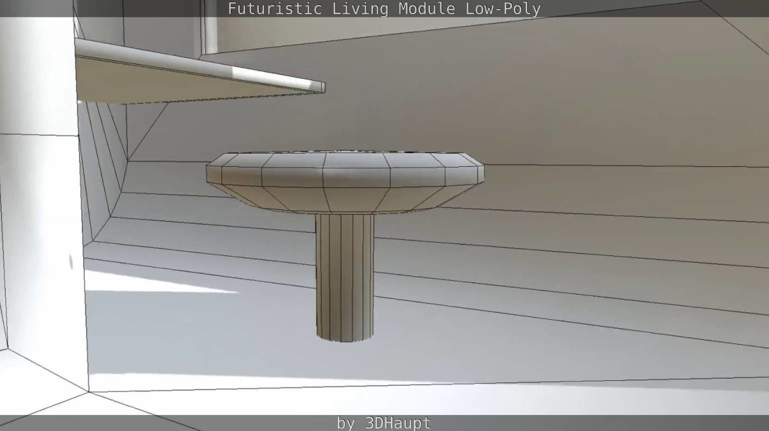 Futuristic Living Module Low Poly Model Low-poly 3D model_49