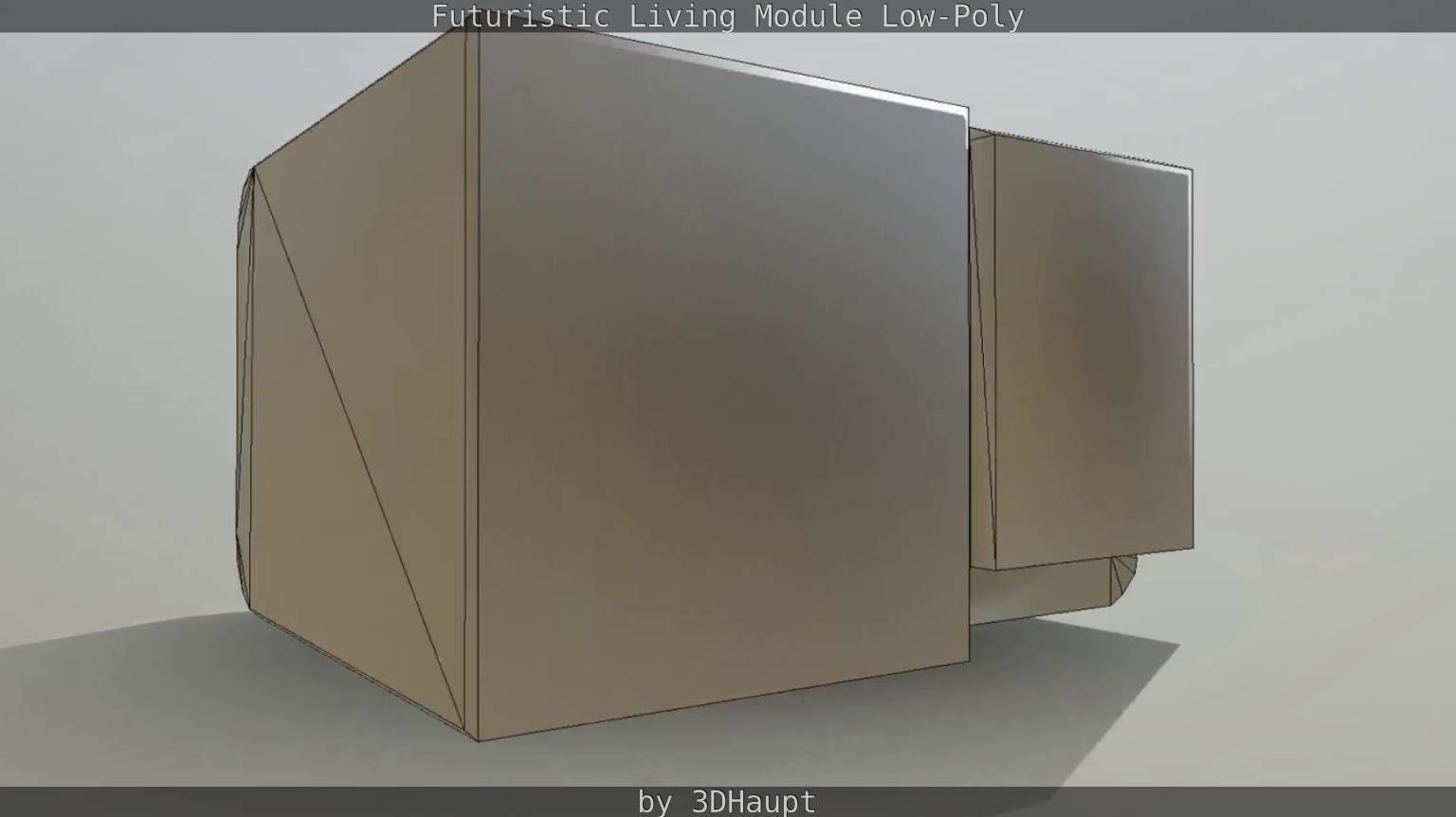 Futuristic Living Module Low Poly Model Low-poly 3D model_19