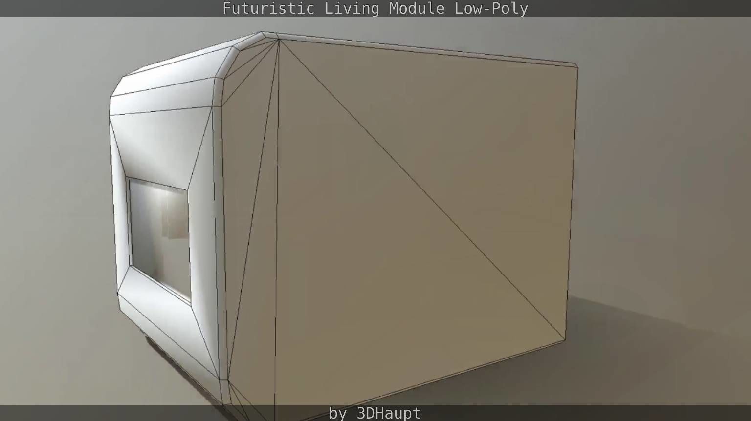 Futuristic Living Module Low Poly Model Low-poly 3D model_17
